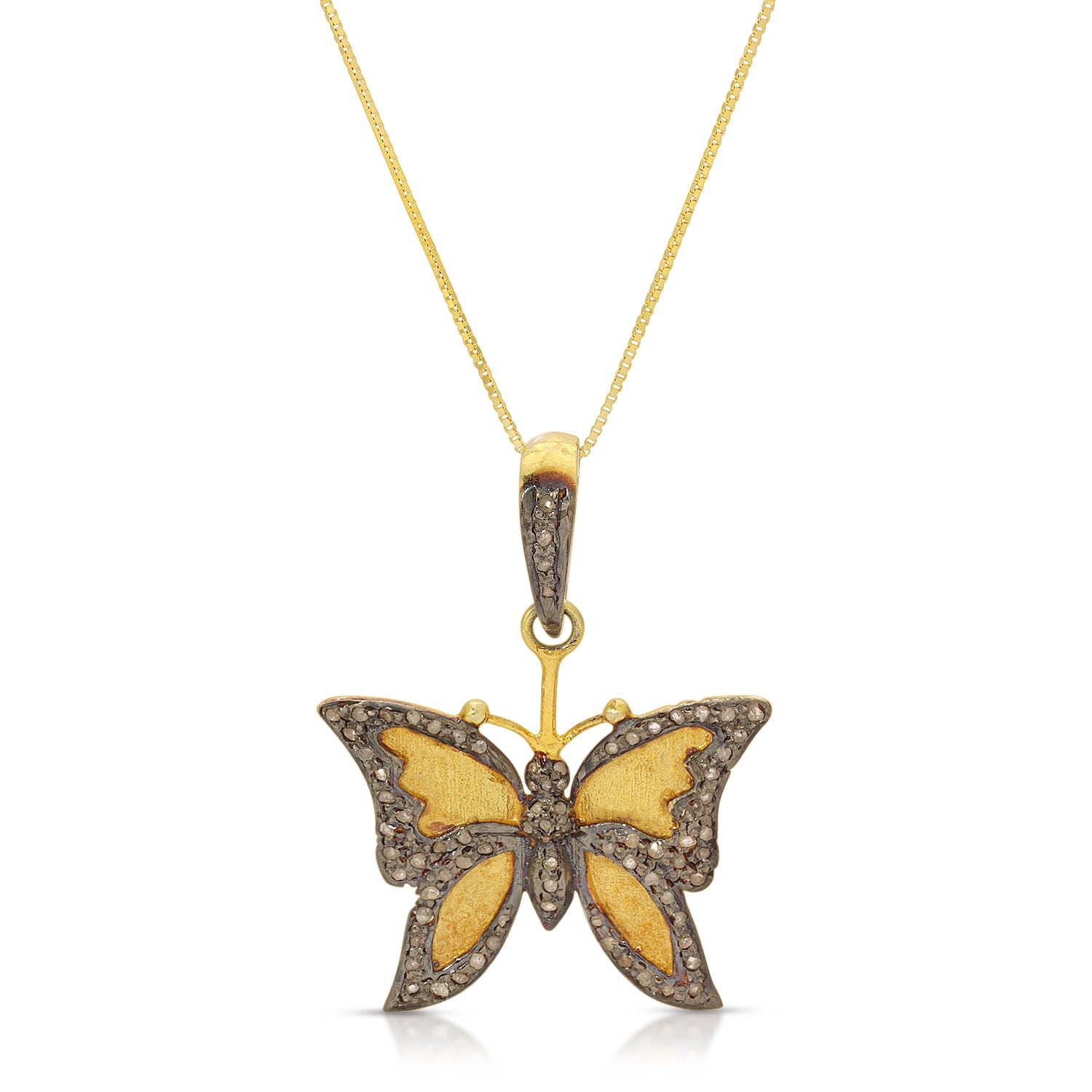 Diamond Butterfly Pendant