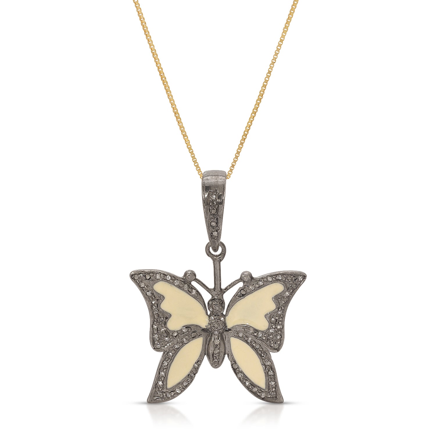Diamond Butterfly Pendant