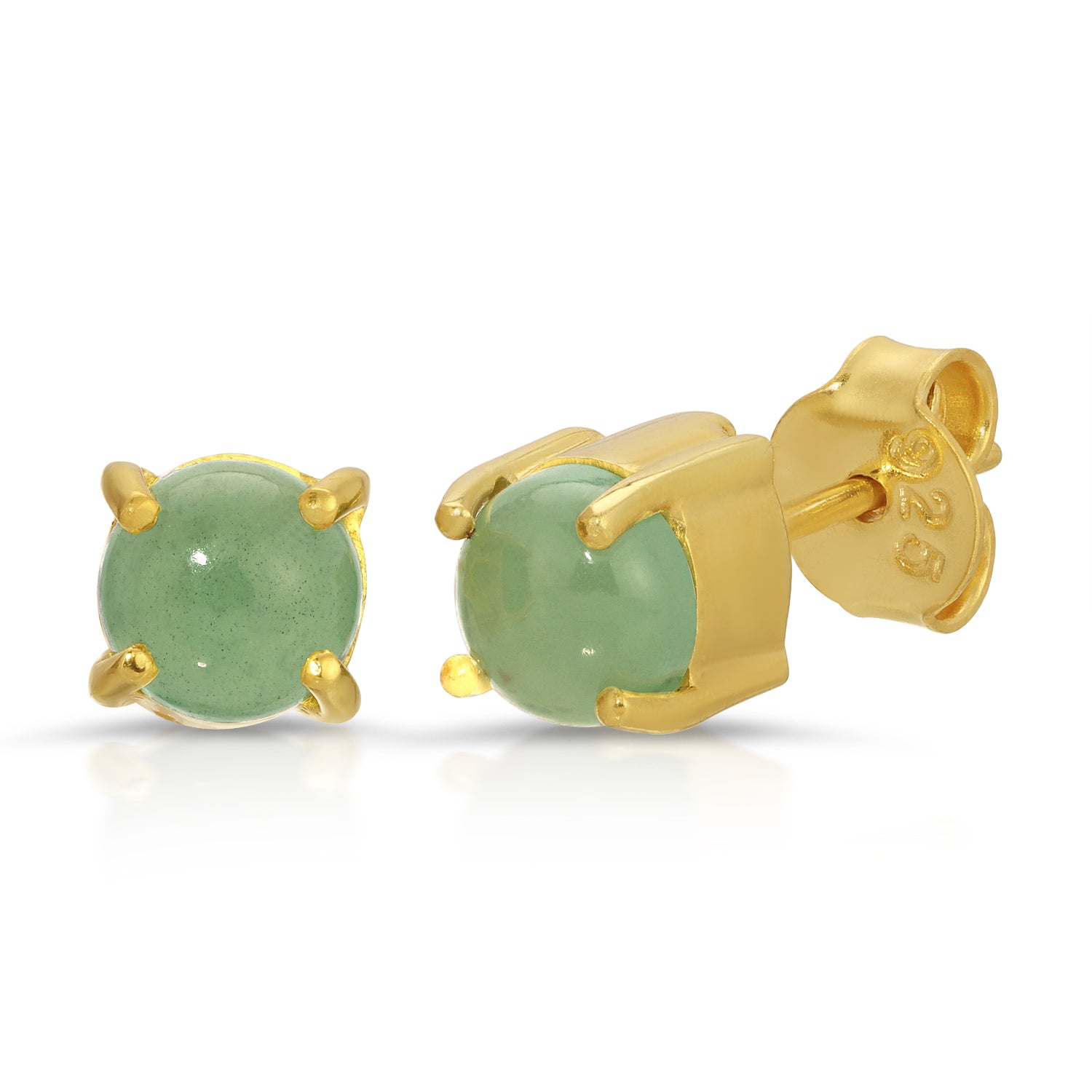 Mint Green Emerald Prong Studs