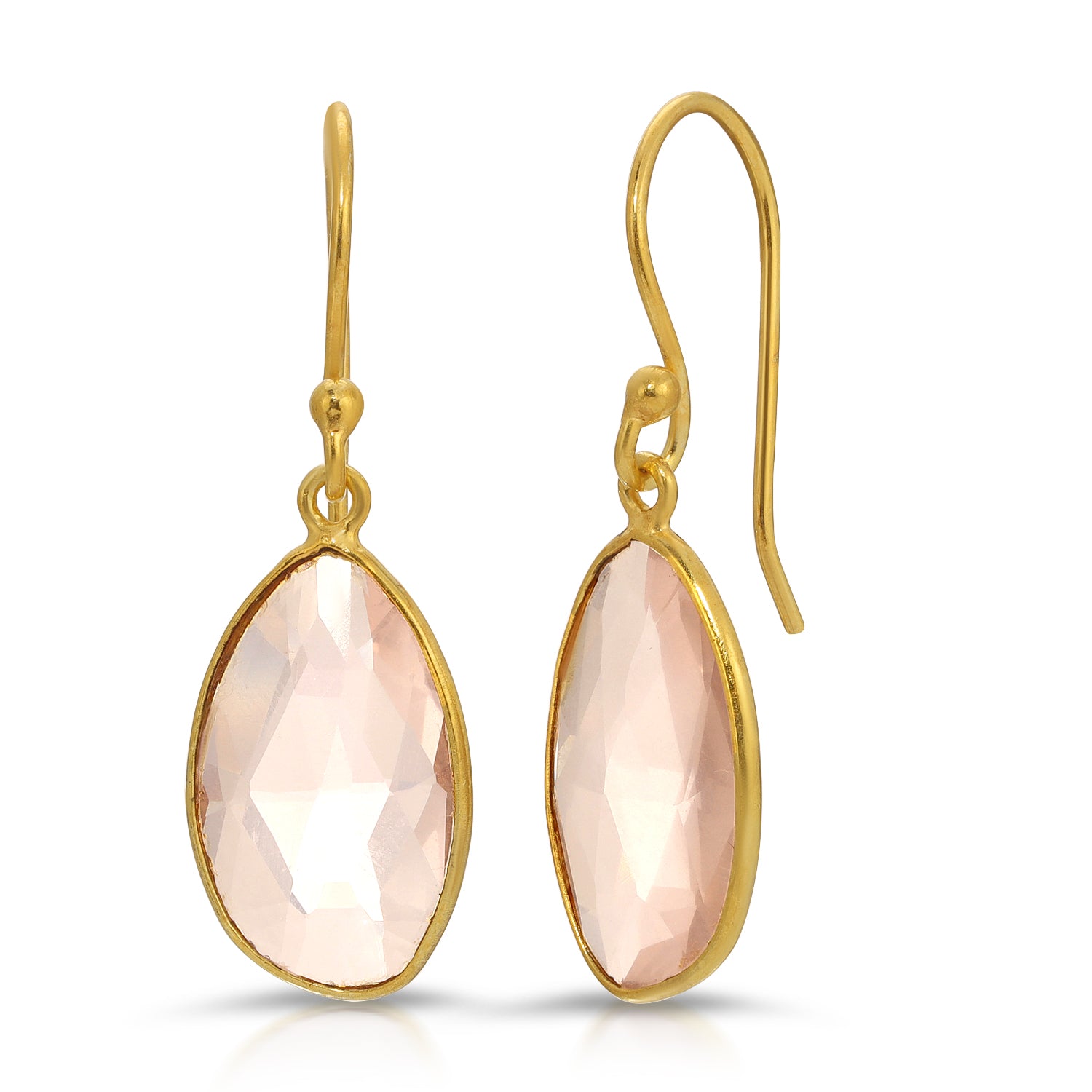Rose Quartz Drop Earrings