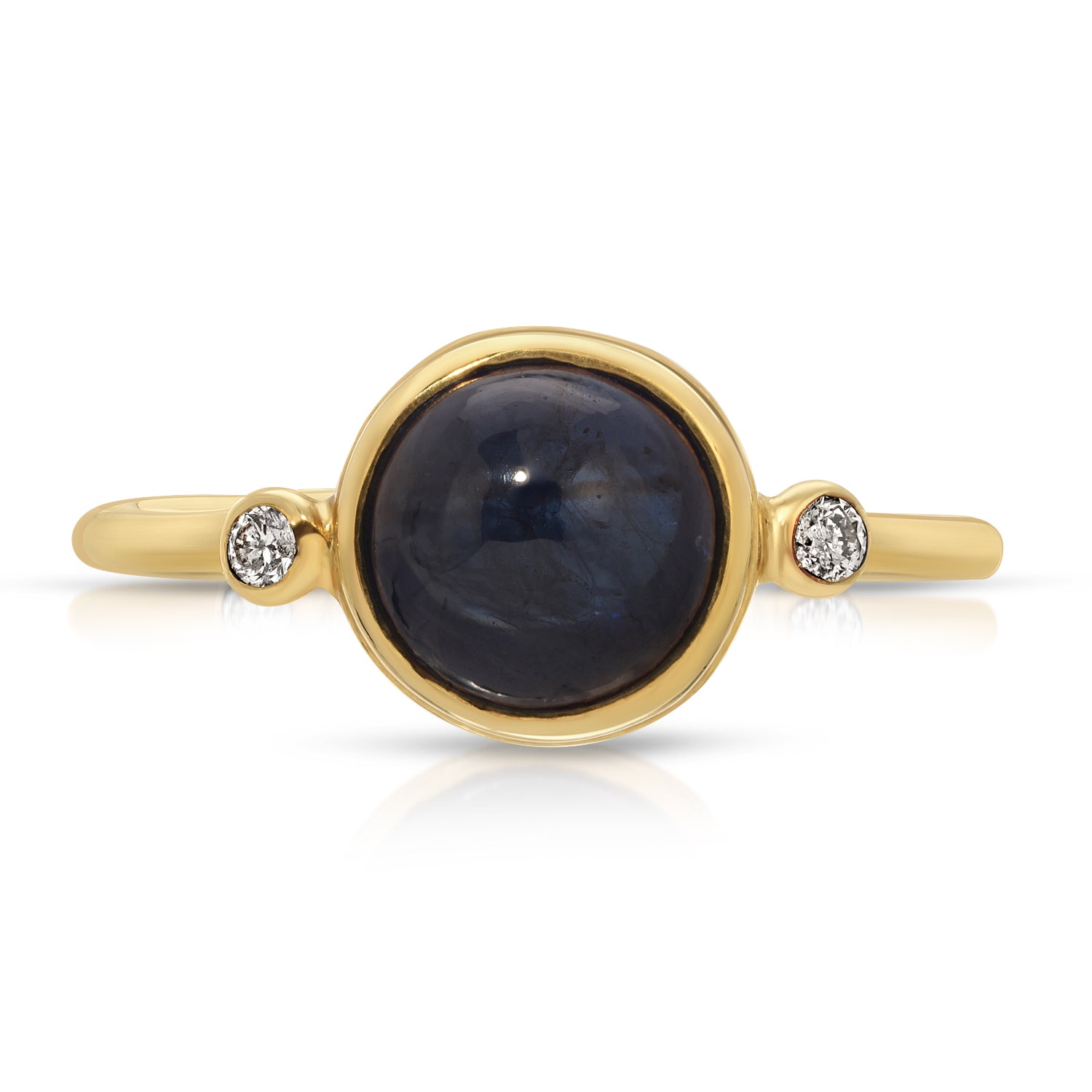 Sapphire Diamond Micro Dome Ring