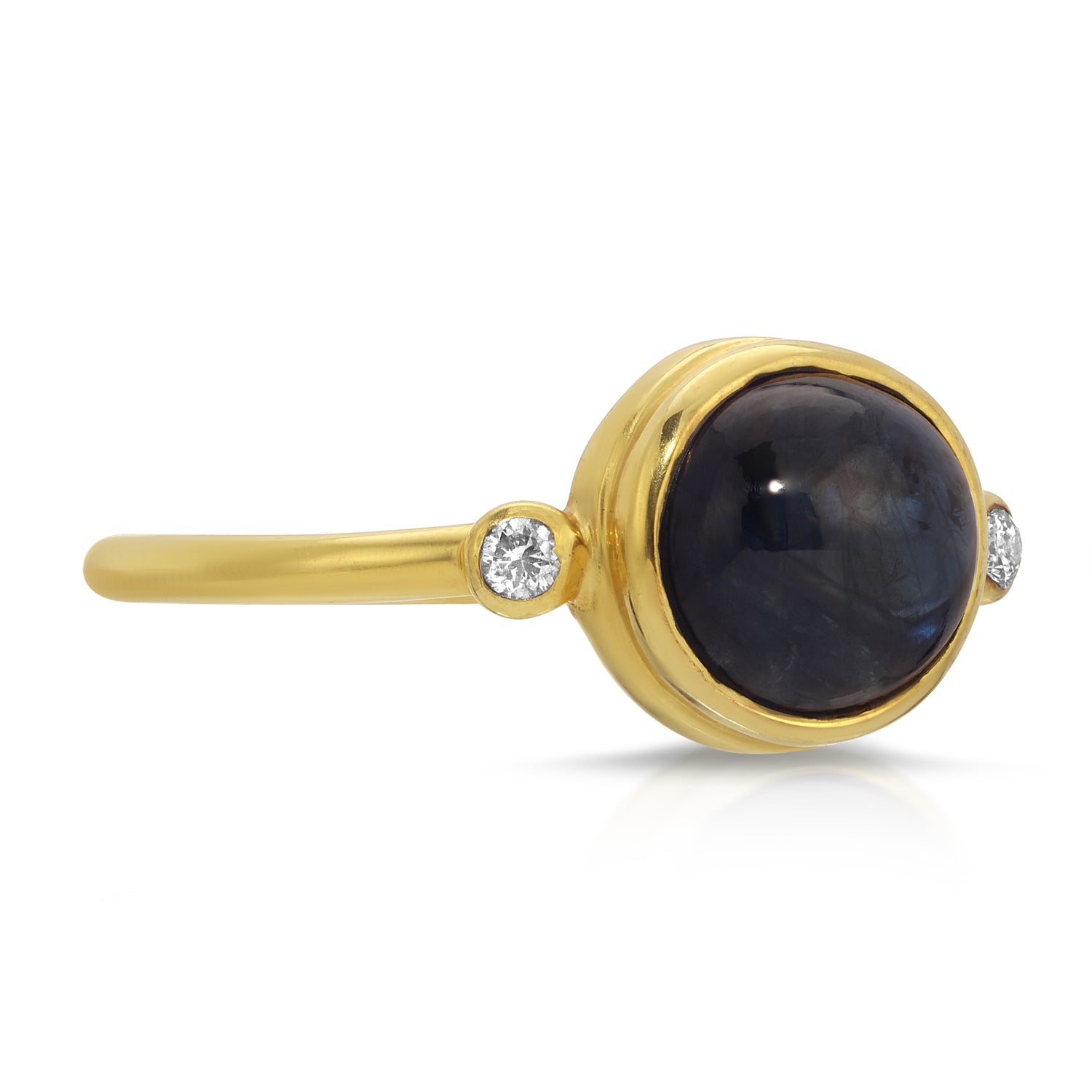 Sapphire Diamond Micro Dome Ring