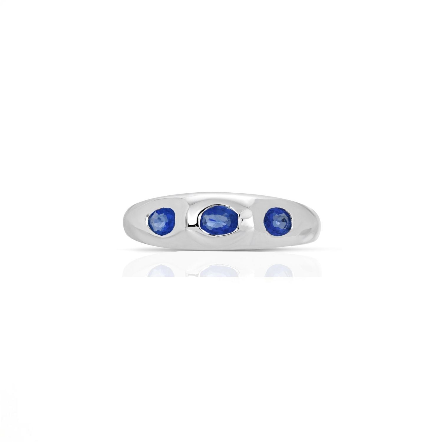 Blue Sapphire Trio Demi Ring