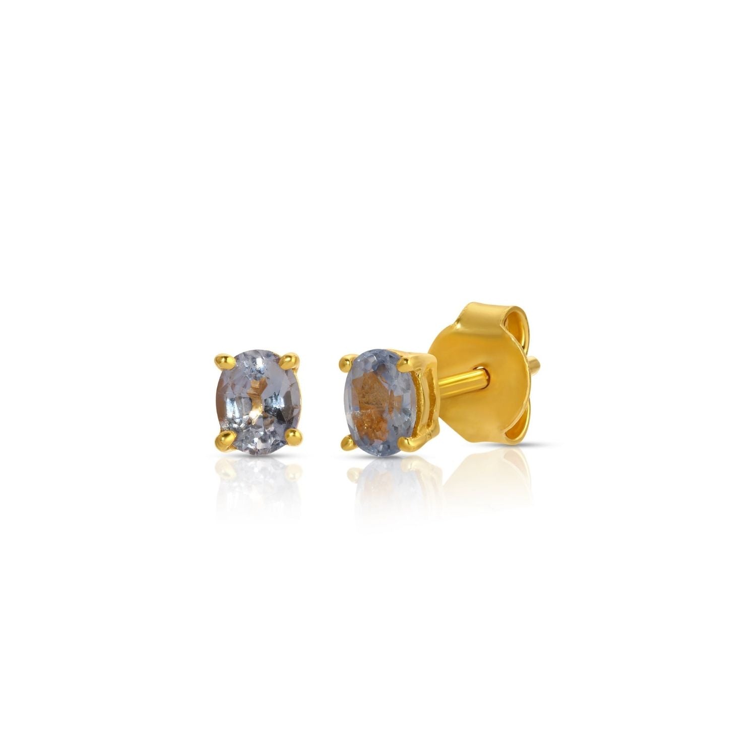 Ice Sapphire Stud Earrings