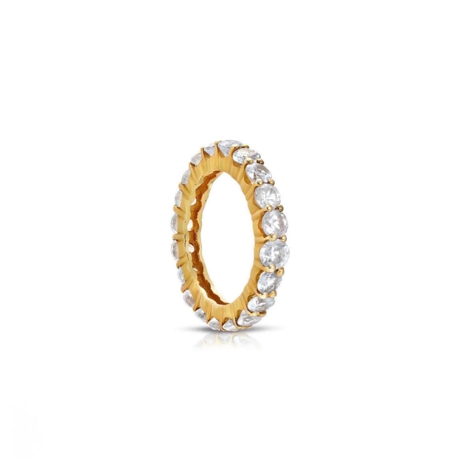 Glacier White Sapphire Eternity Band