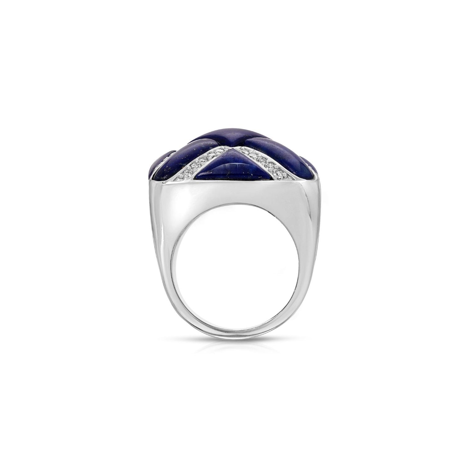 Lapis Topaz Cross Ring