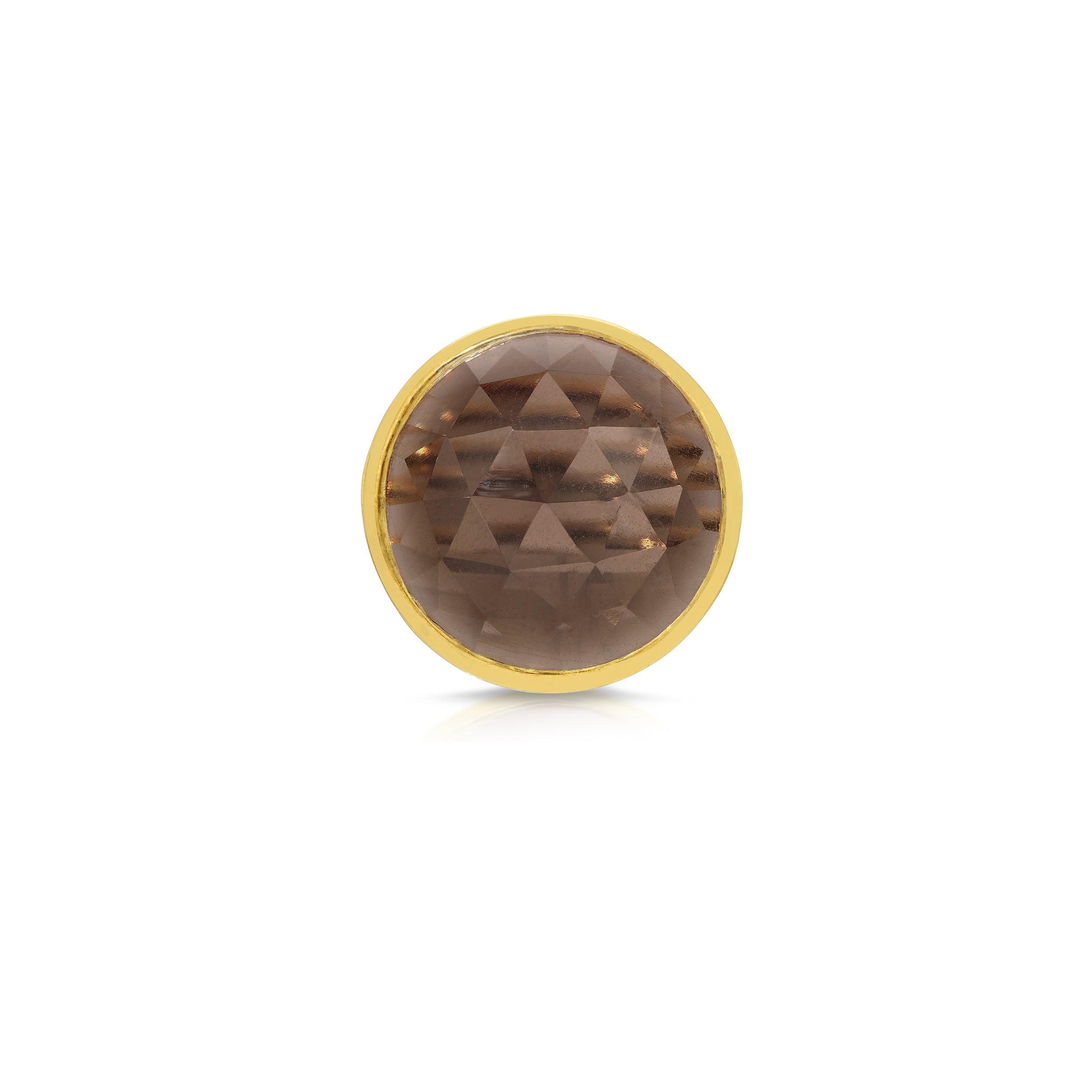 Chocolate Smokey Quartz Dome Cocktail Ring