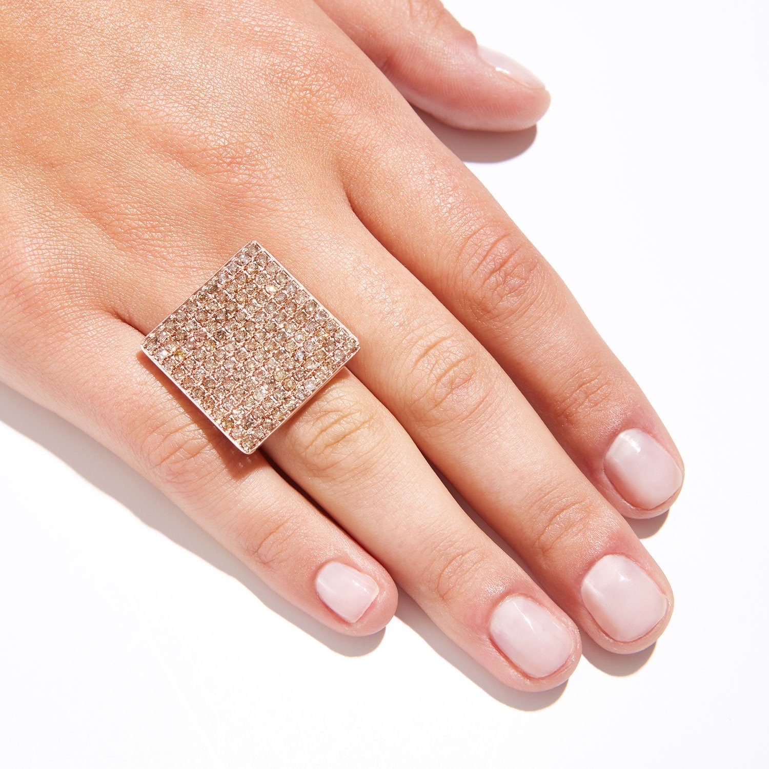 Black Champagne Diamond Statement Ring-Ring-Jaipur Atelier