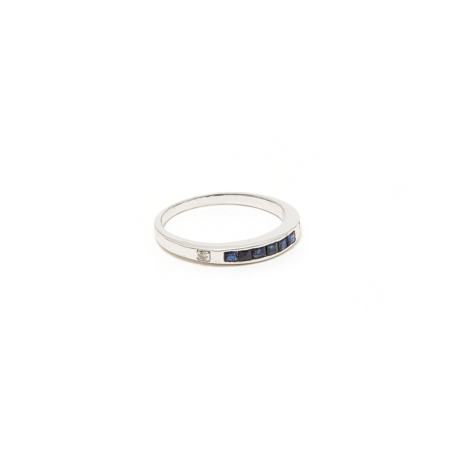 Sapphire Baguette Inlay Ring-Ring-Jaipur Atelier
