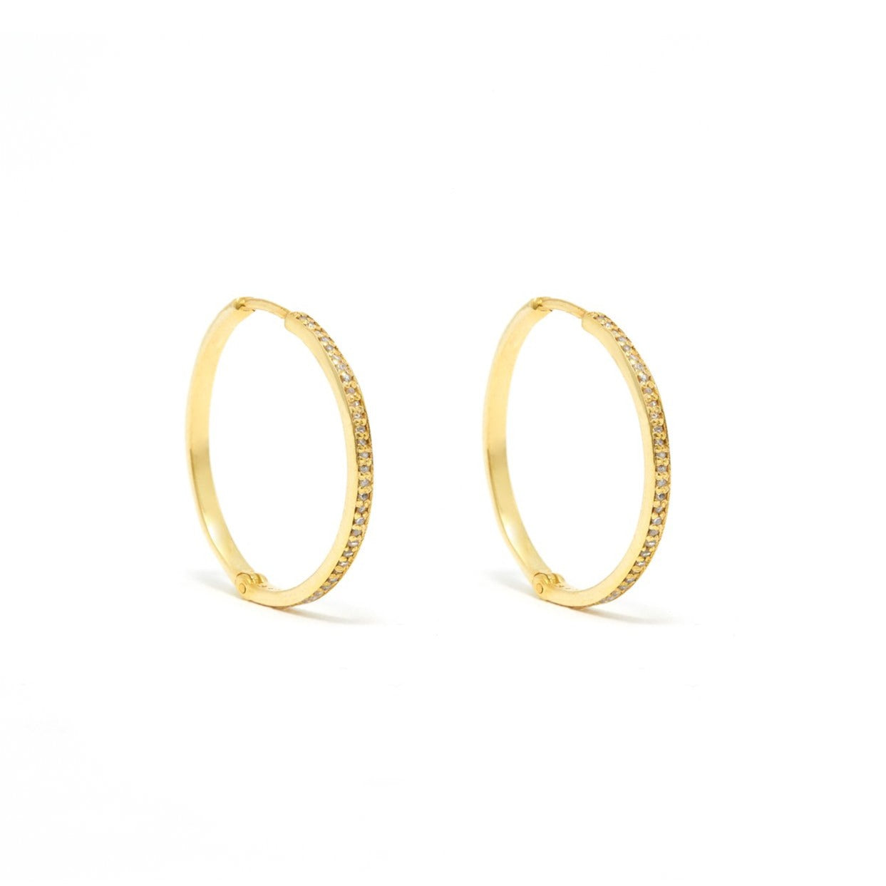 Yellow Diamond Glitter Hoops