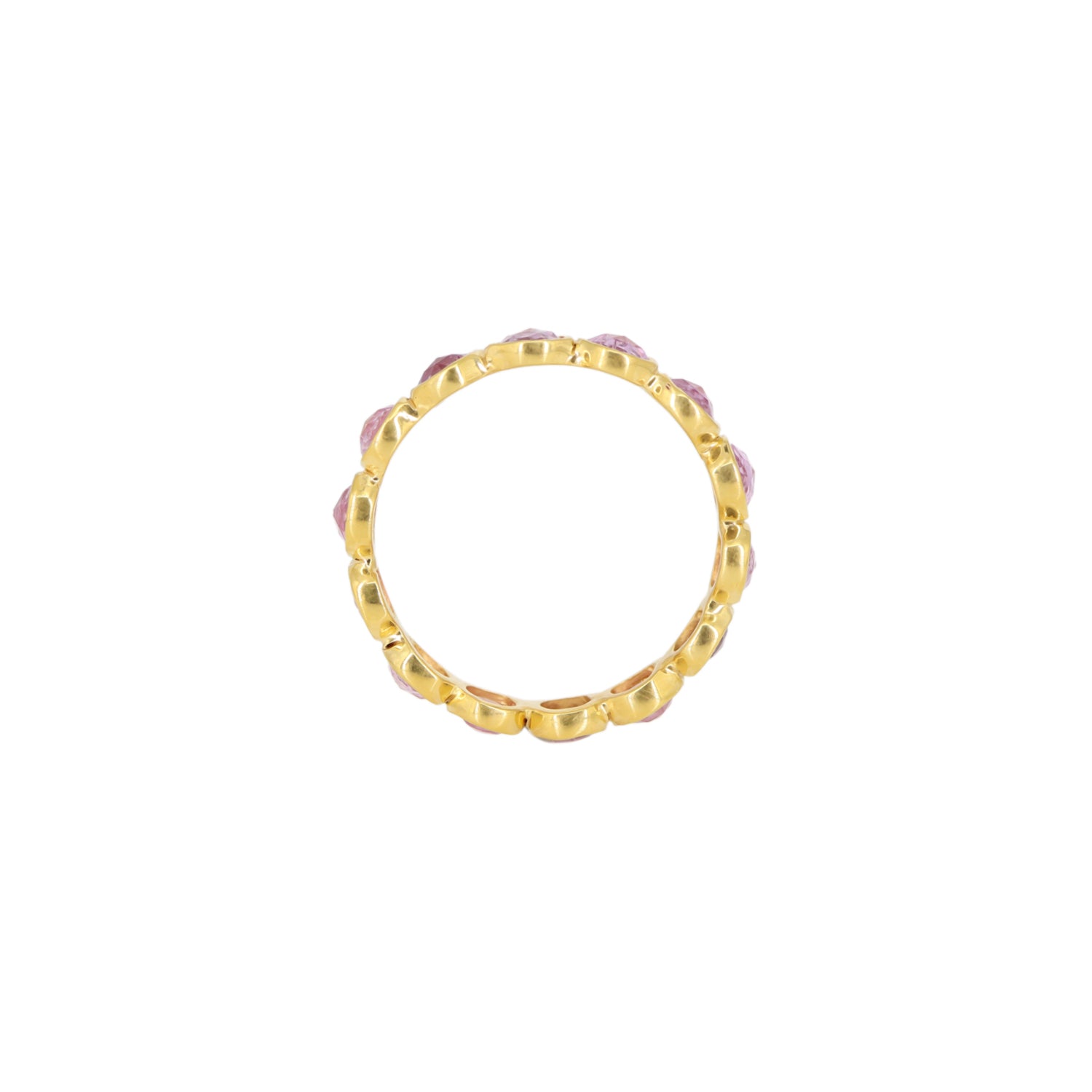 Pink Sapphire Eternity Band