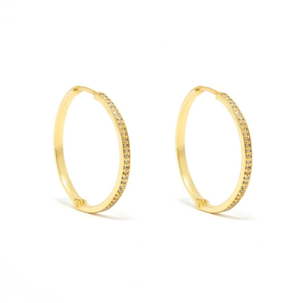 Yellow Diamond Glitter Hoops