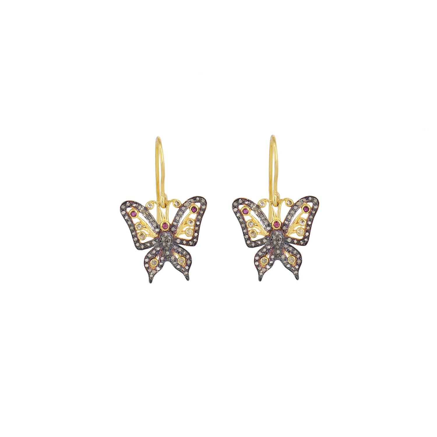 Butterfly Diamond Drop Earrings