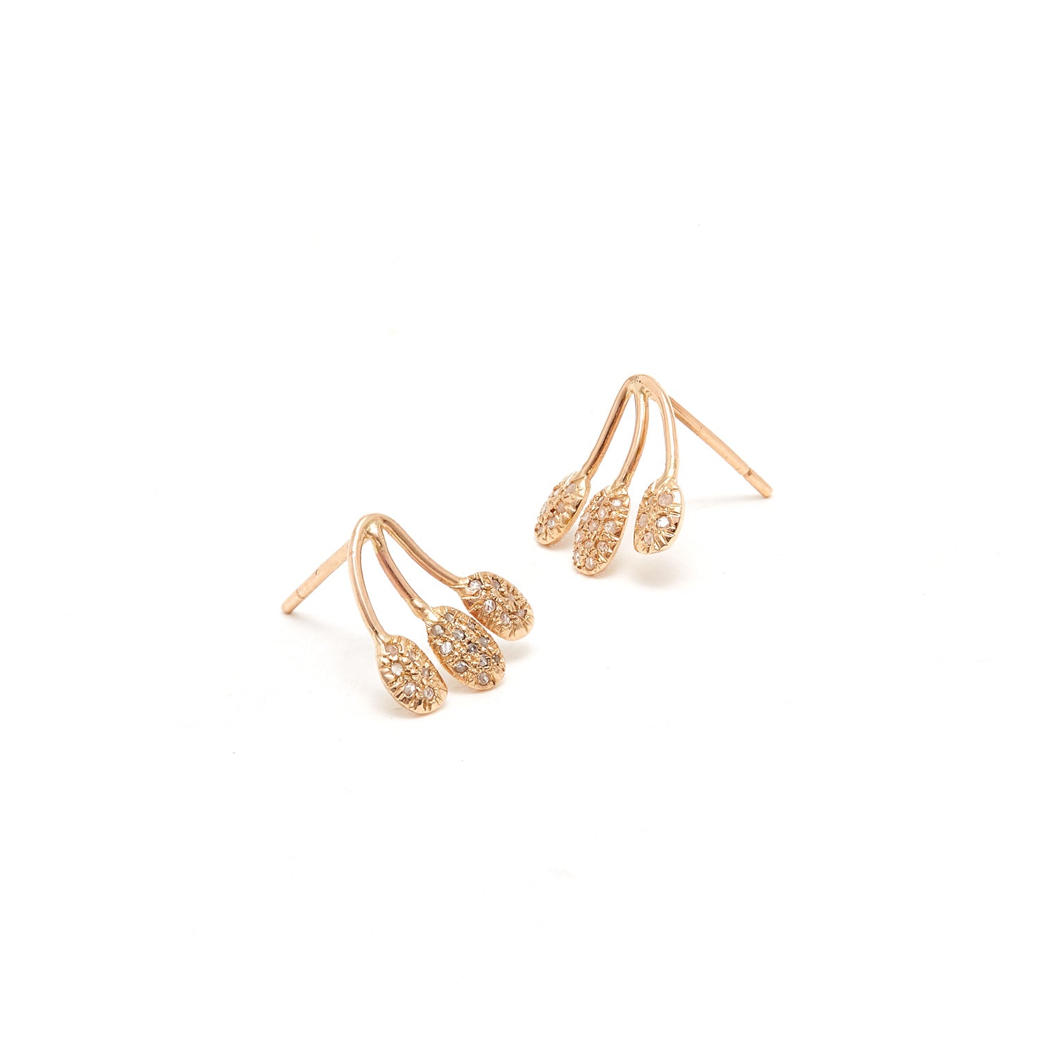 Jaipur Atelier Diamond Parve Branch Stud Earrings