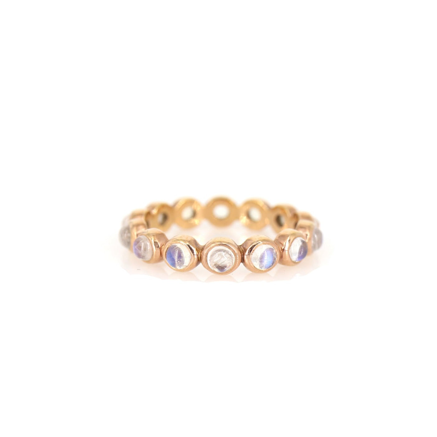 Rose Moonstone Eternity Band