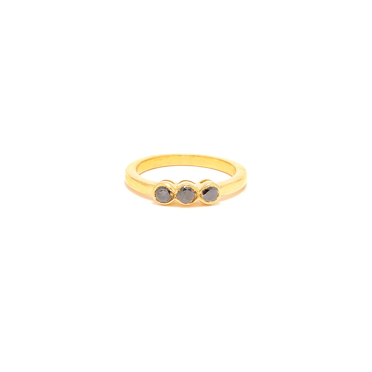 Black Diamond Three Stack Ring-Ring-Jaipur Atelier