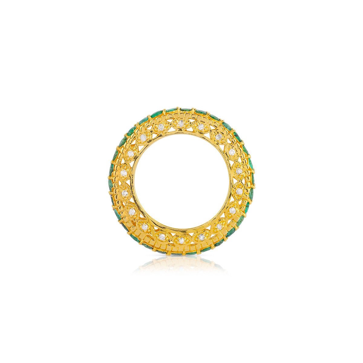 Mara Emerald Diamond Eternity Band