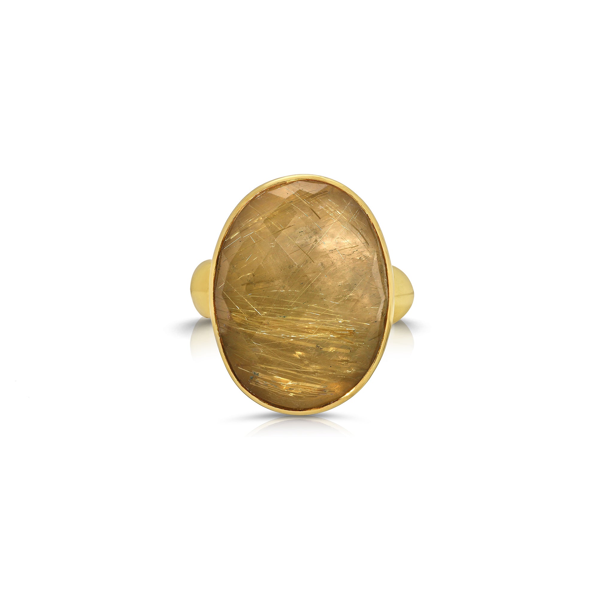 Golden Rutilated Quartz Rani Ring