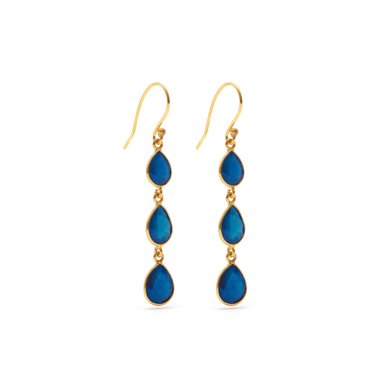 Petit Jai Sapphire Strike Three Earrings