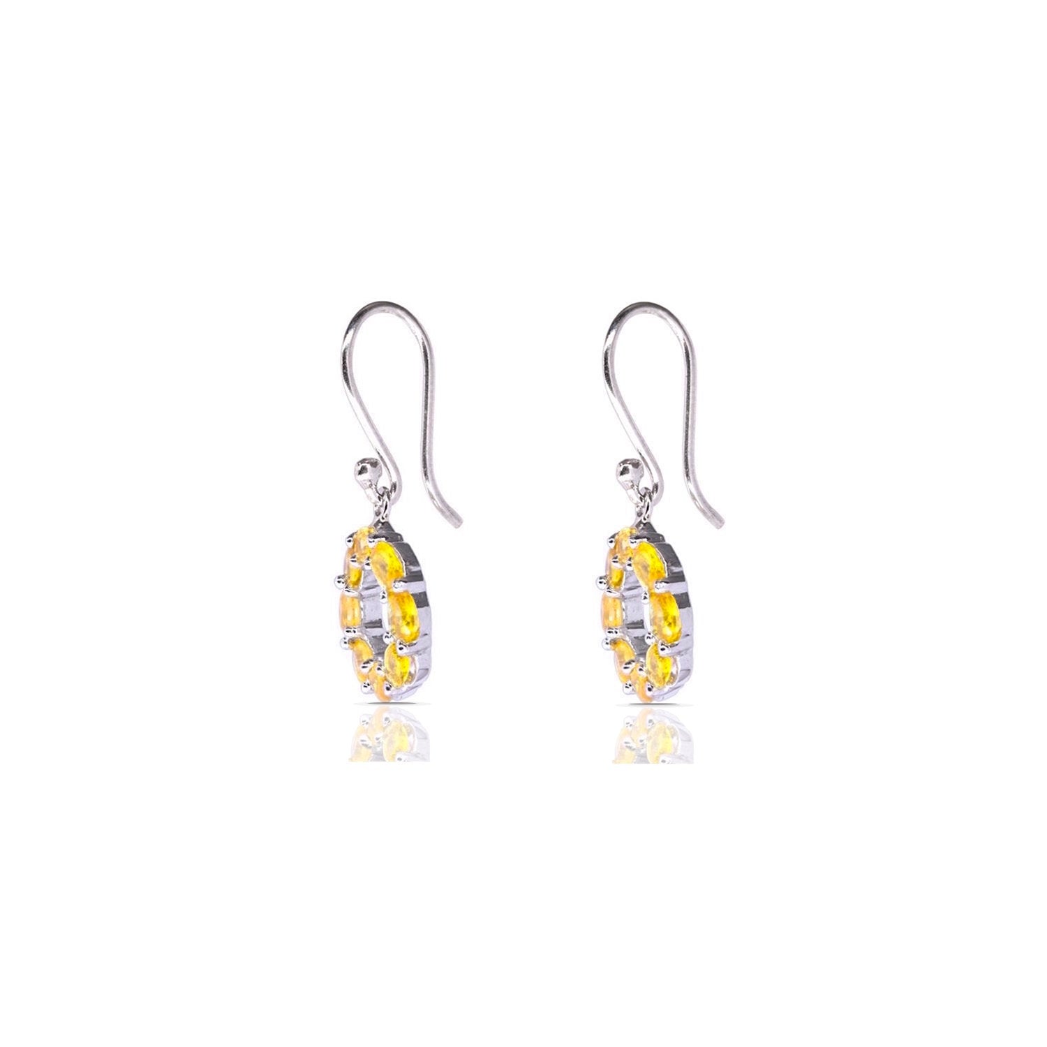 Yellow Sapphire Cirque Baguette Drops