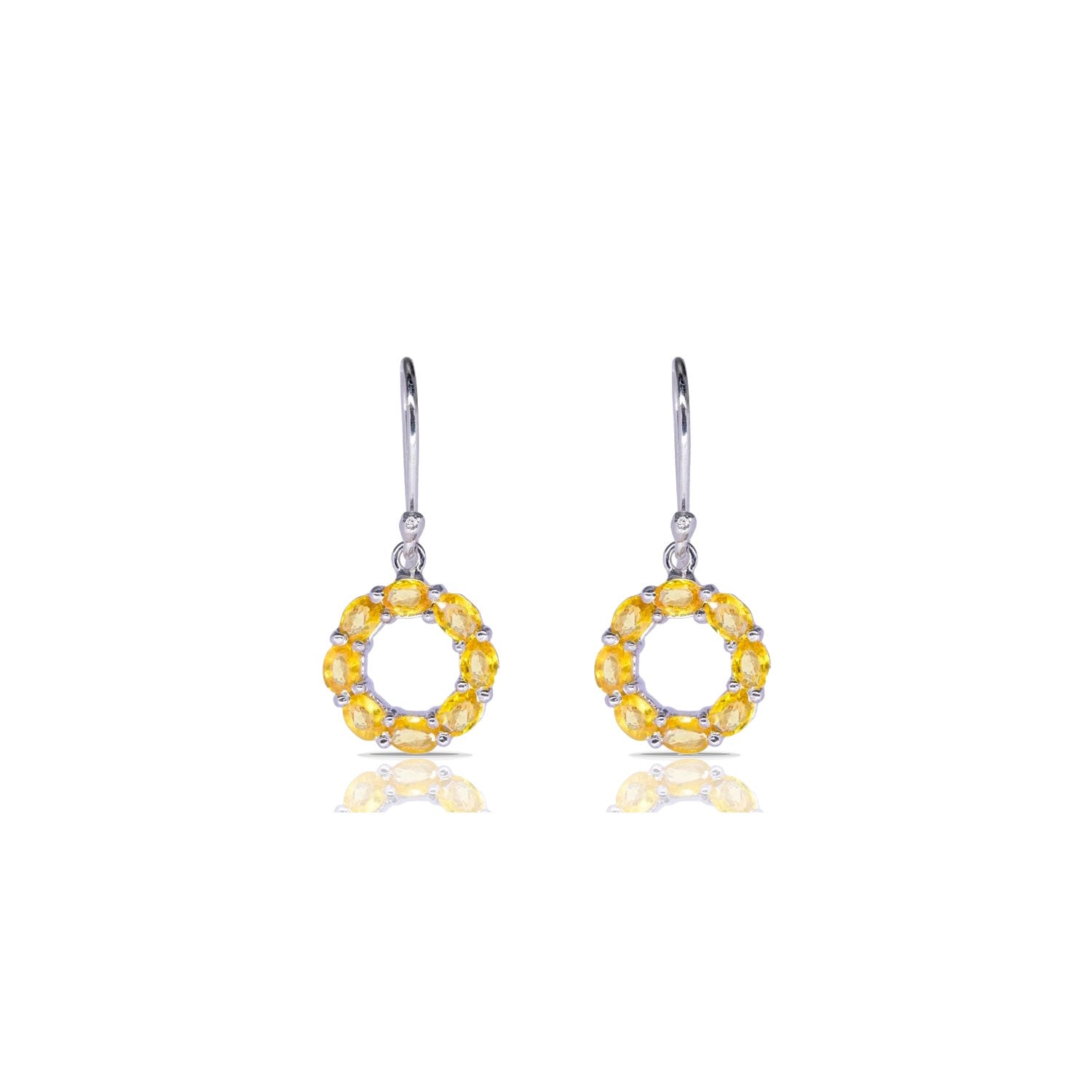 Yellow Sapphire Cirque Baguette Drops
