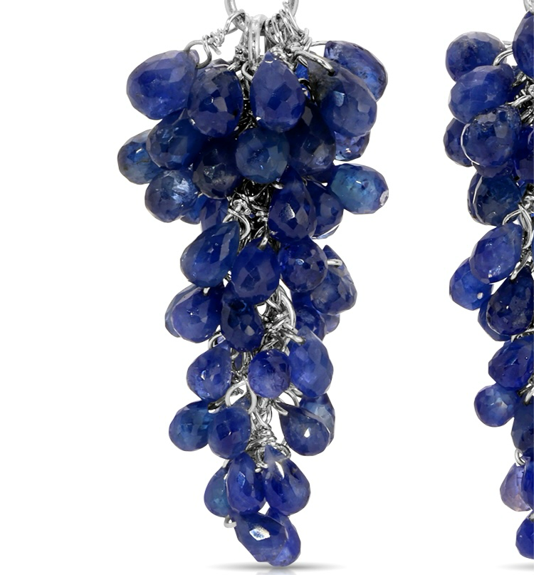 Burmese Sapphire Chandelier Earrings