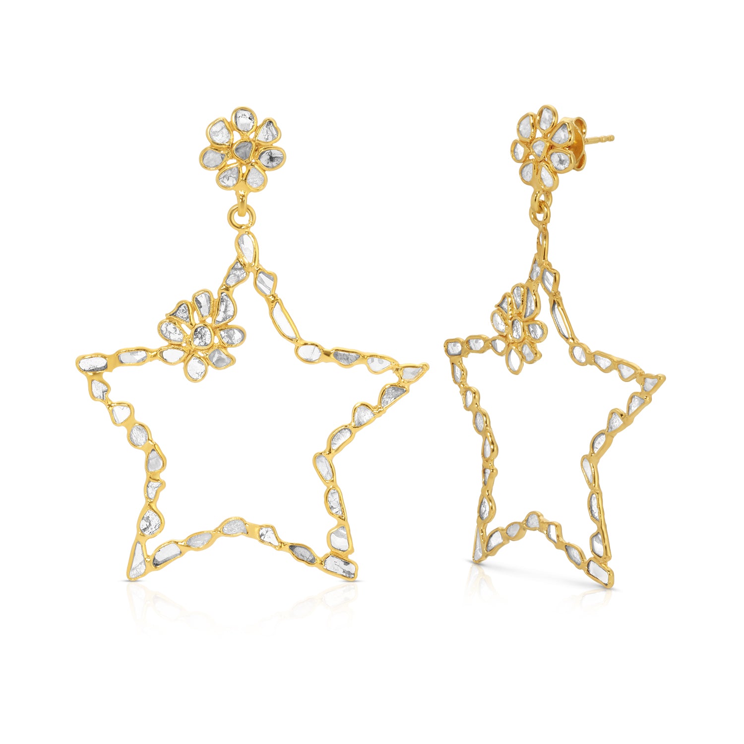Star Diamond Diaphanous Earrings