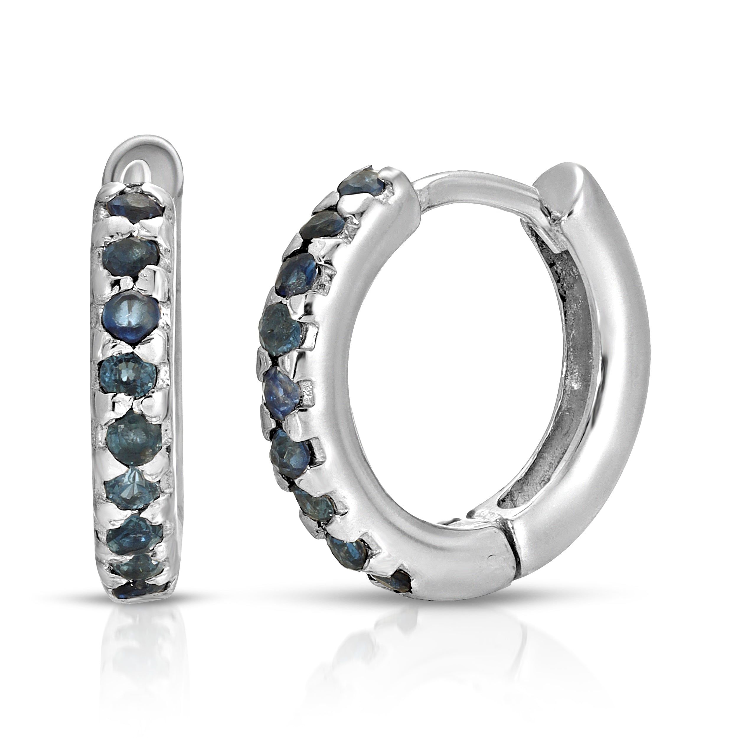 Sapphire Huggie Hoops