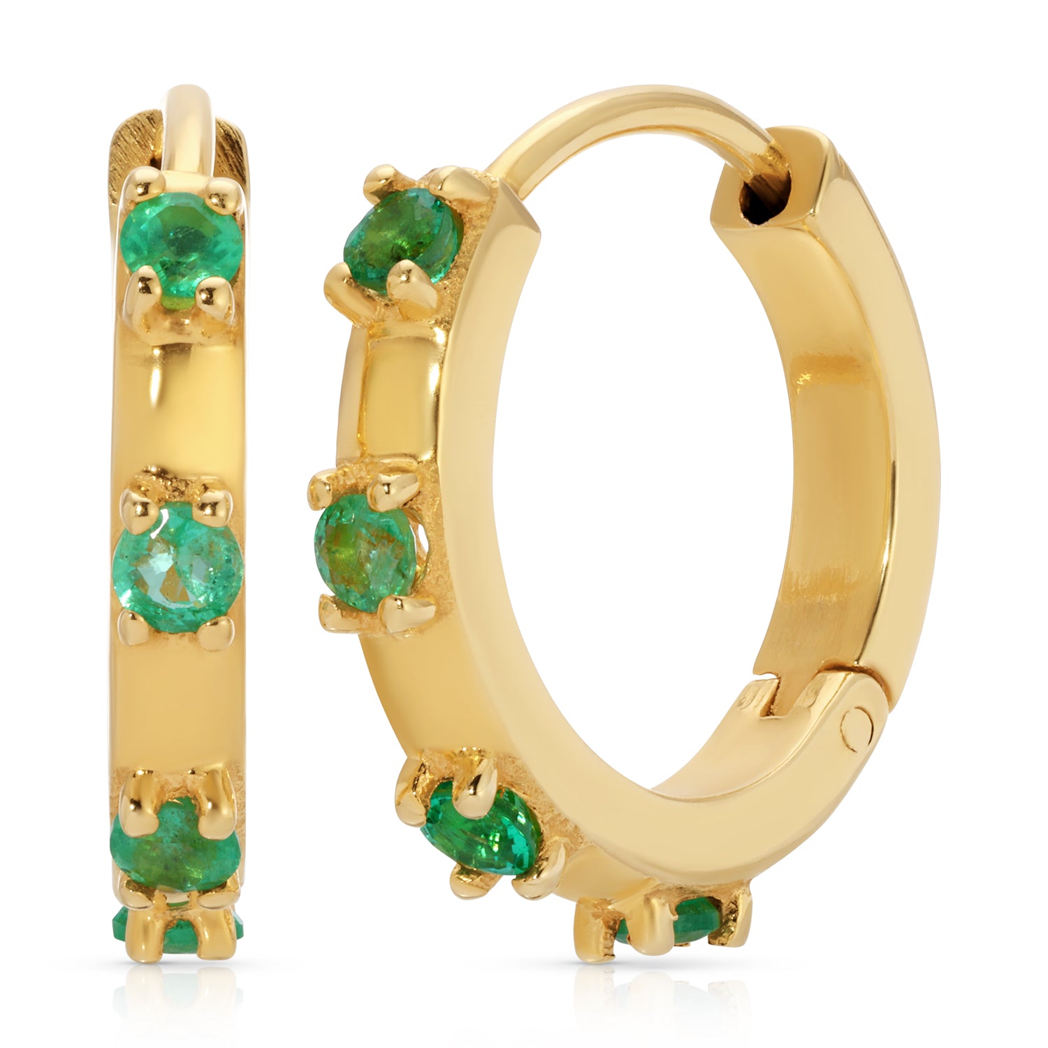 Emerald Demi Hoop Earrings