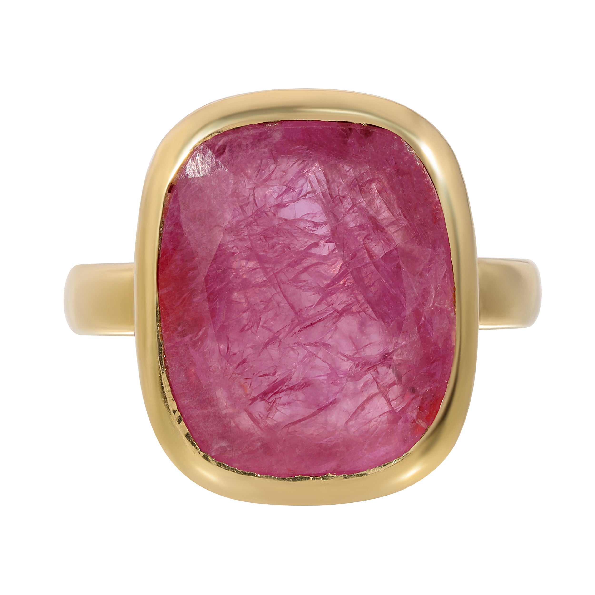 Mozambique Ruby Diamond Contemporary Dress Ring