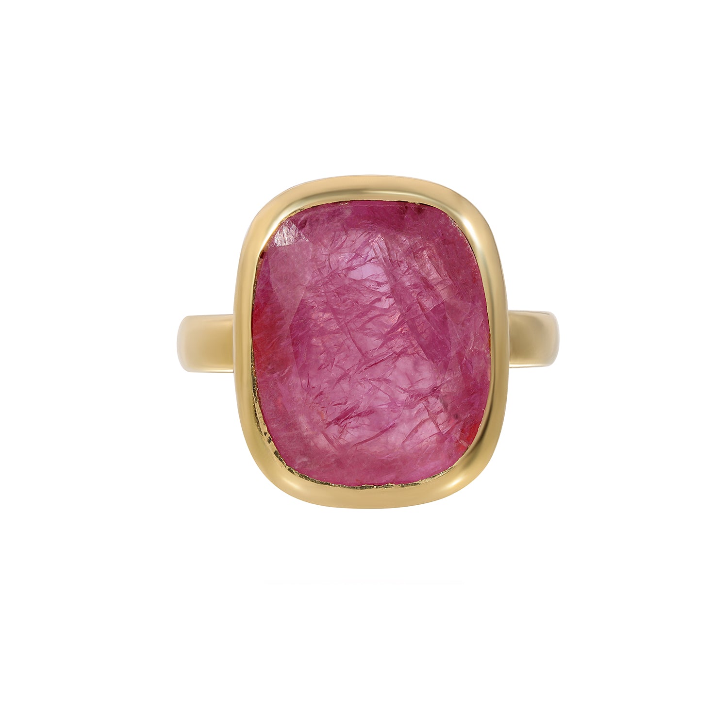 Mozambique Ruby Diamond Contemporary Dress Ring