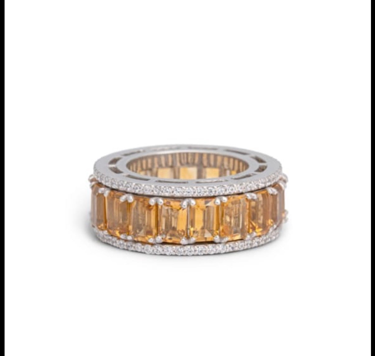 Citrine Diamond Eternal Band