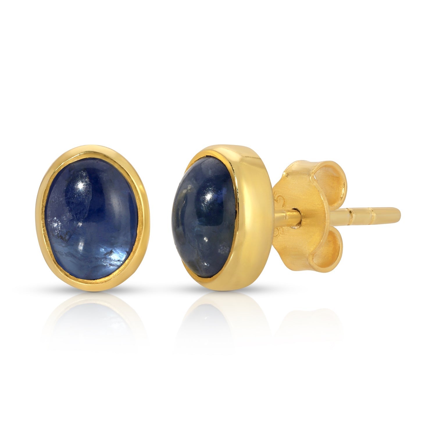 Sapphire Cabochon Dash Studs