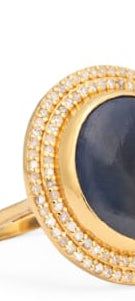 Sapphire Diamond Saturn Cocktail Ring