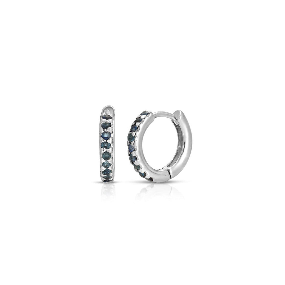 Sapphire Huggie Hoops