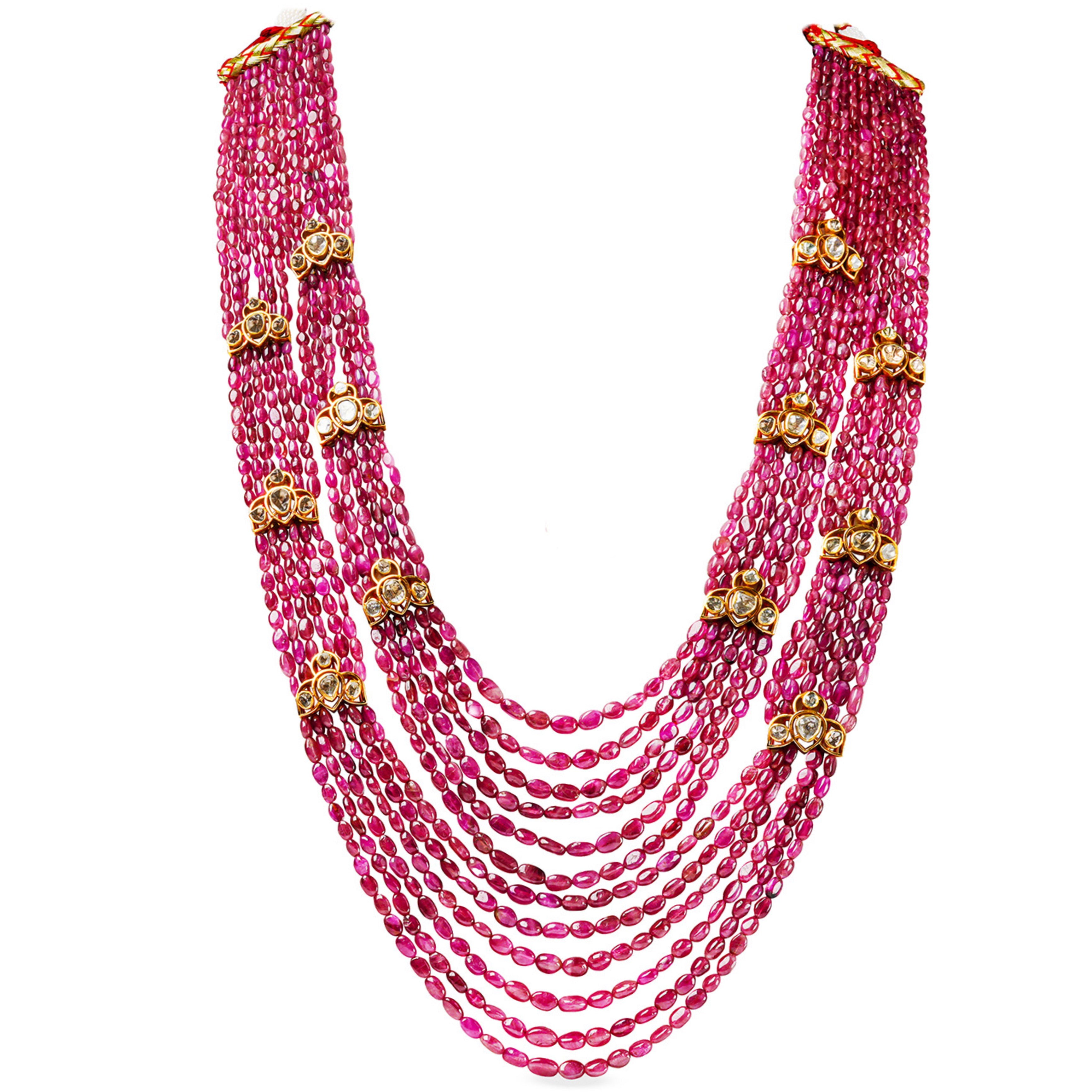 Rose Pink Tourmaline Diamond Brooch Necklace