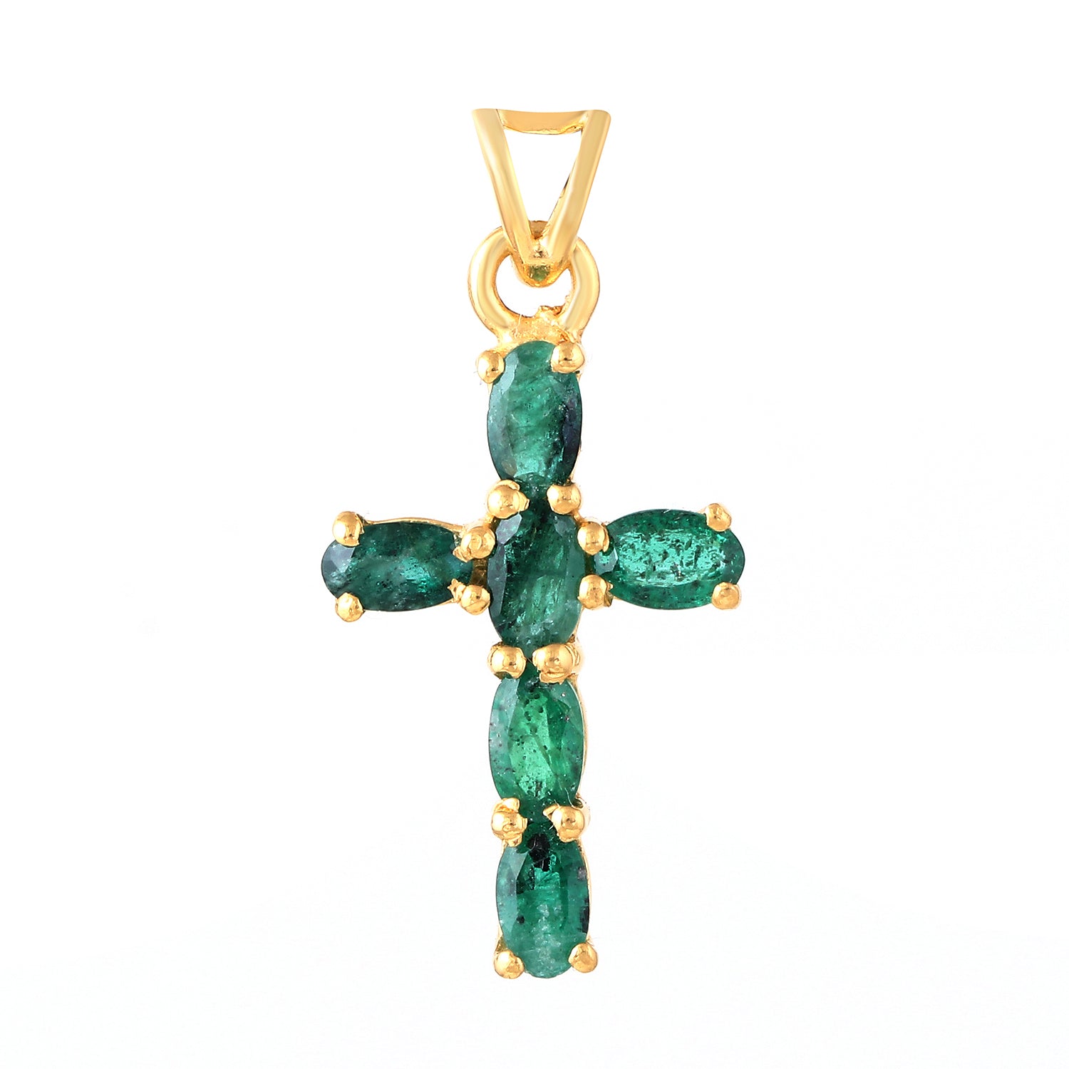 Emerald Cross Pendant