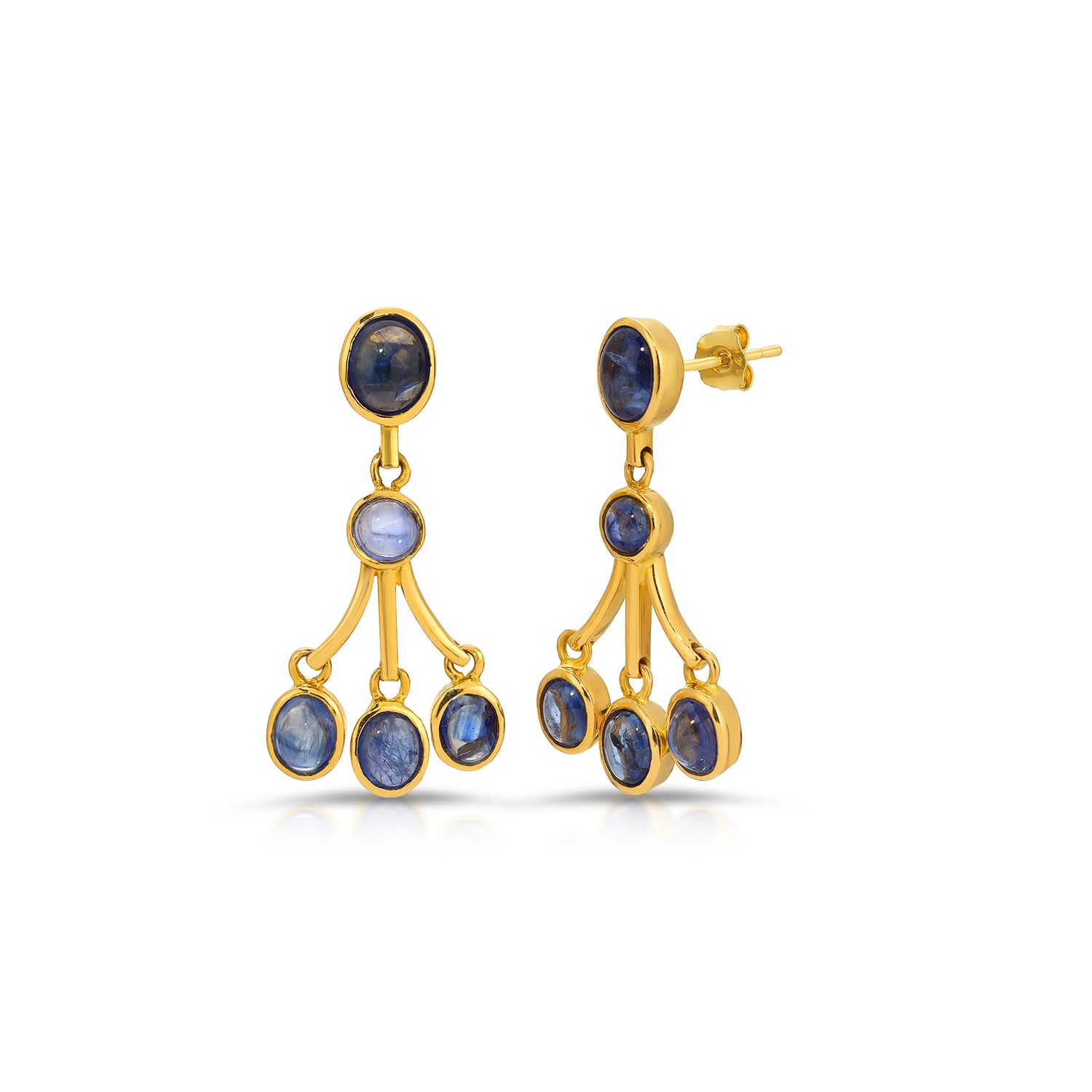 Kashmir Sapphire Trio Earrings