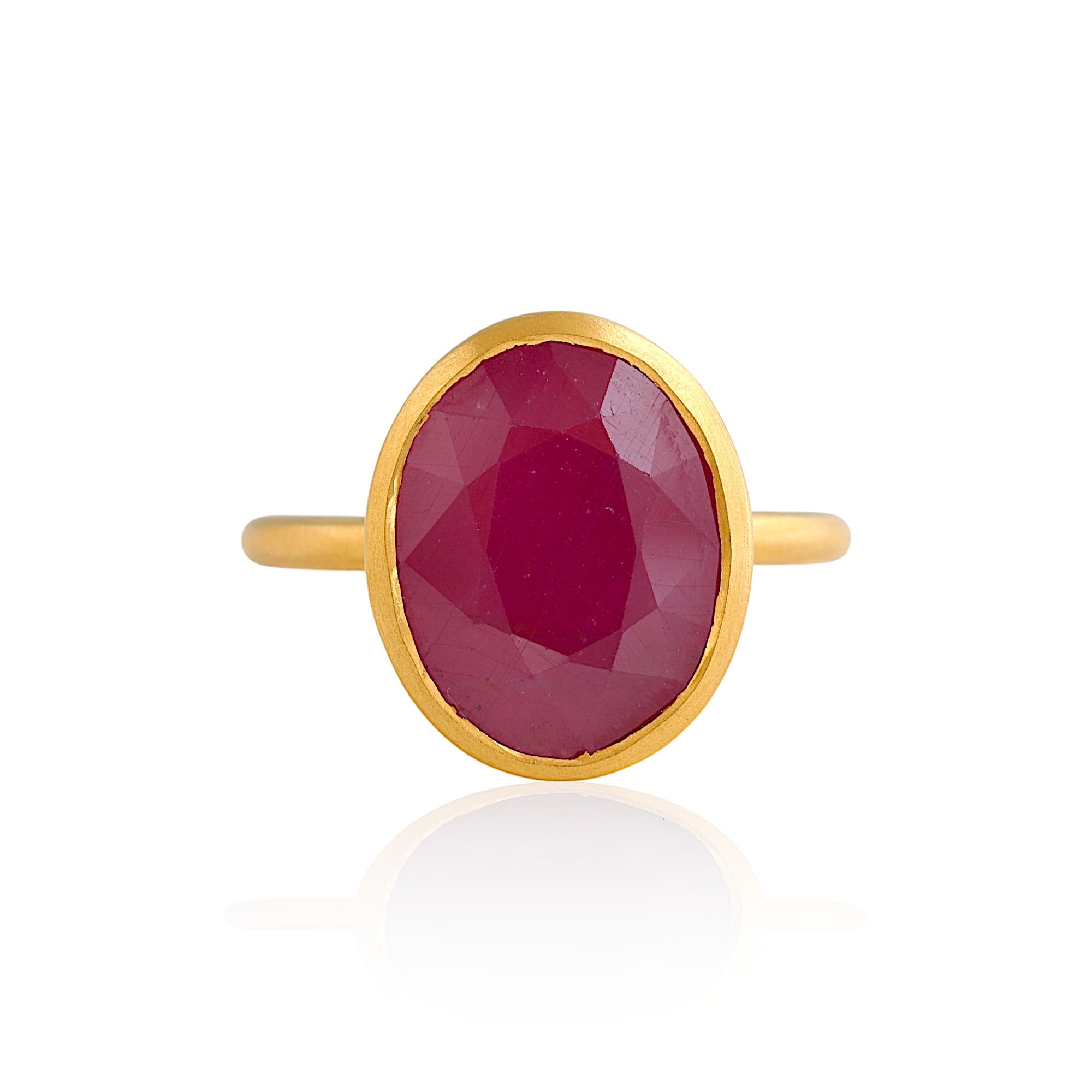 Ruby Oval Cocktail Ring