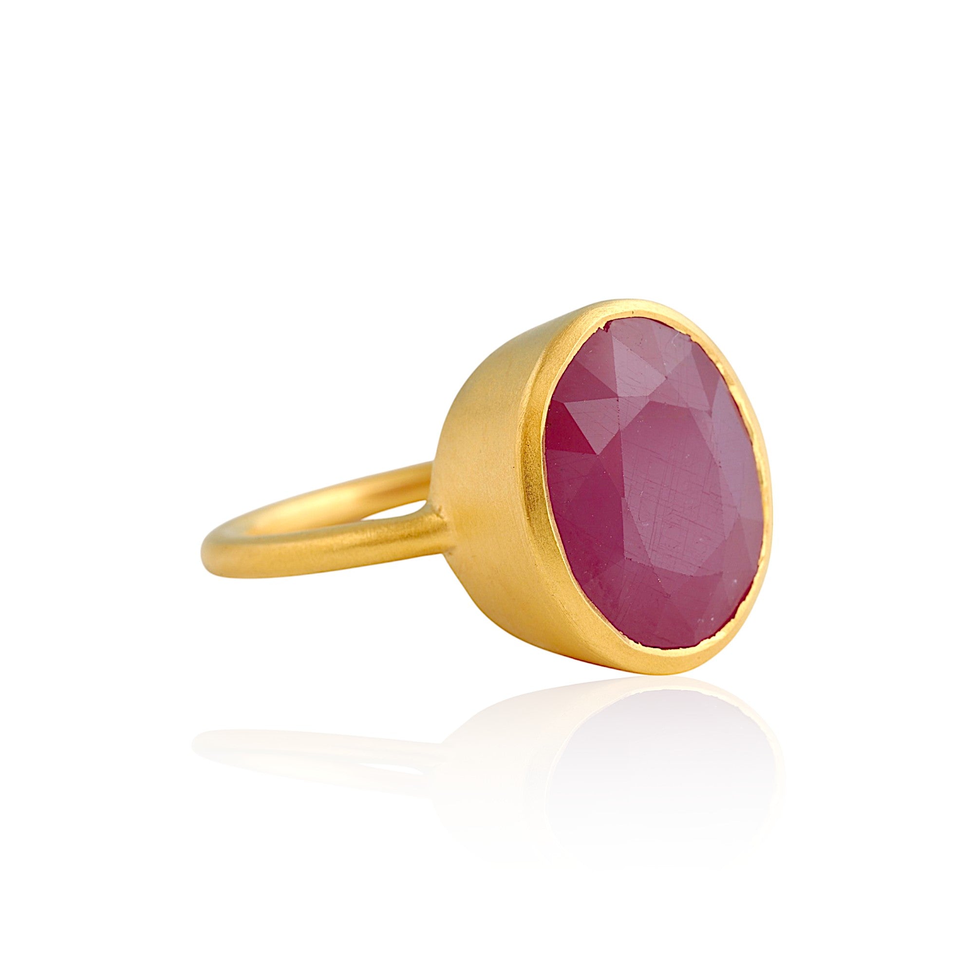 Ruby Oval Cocktail Ring