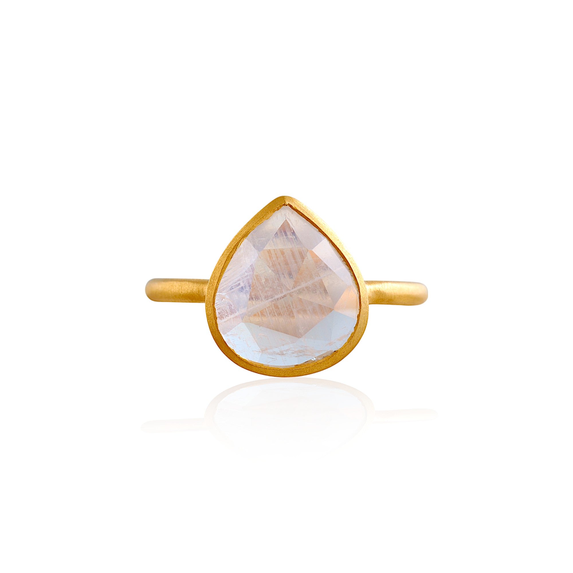 Moonstone Tear Drop Ring
