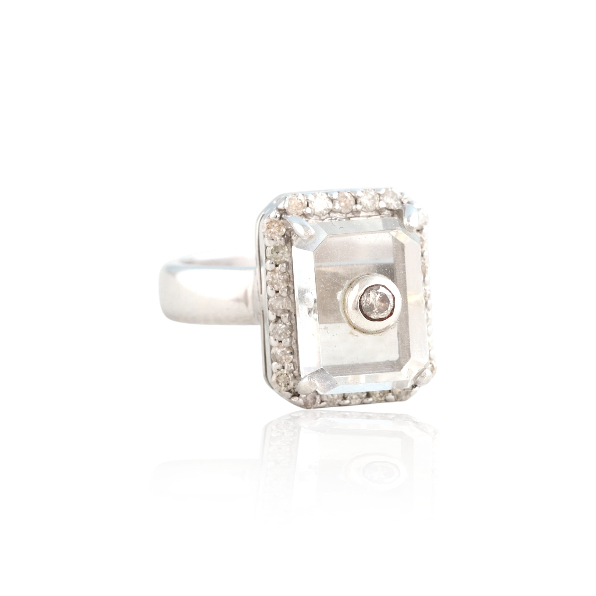Diamond Crystal Pinky Ring
