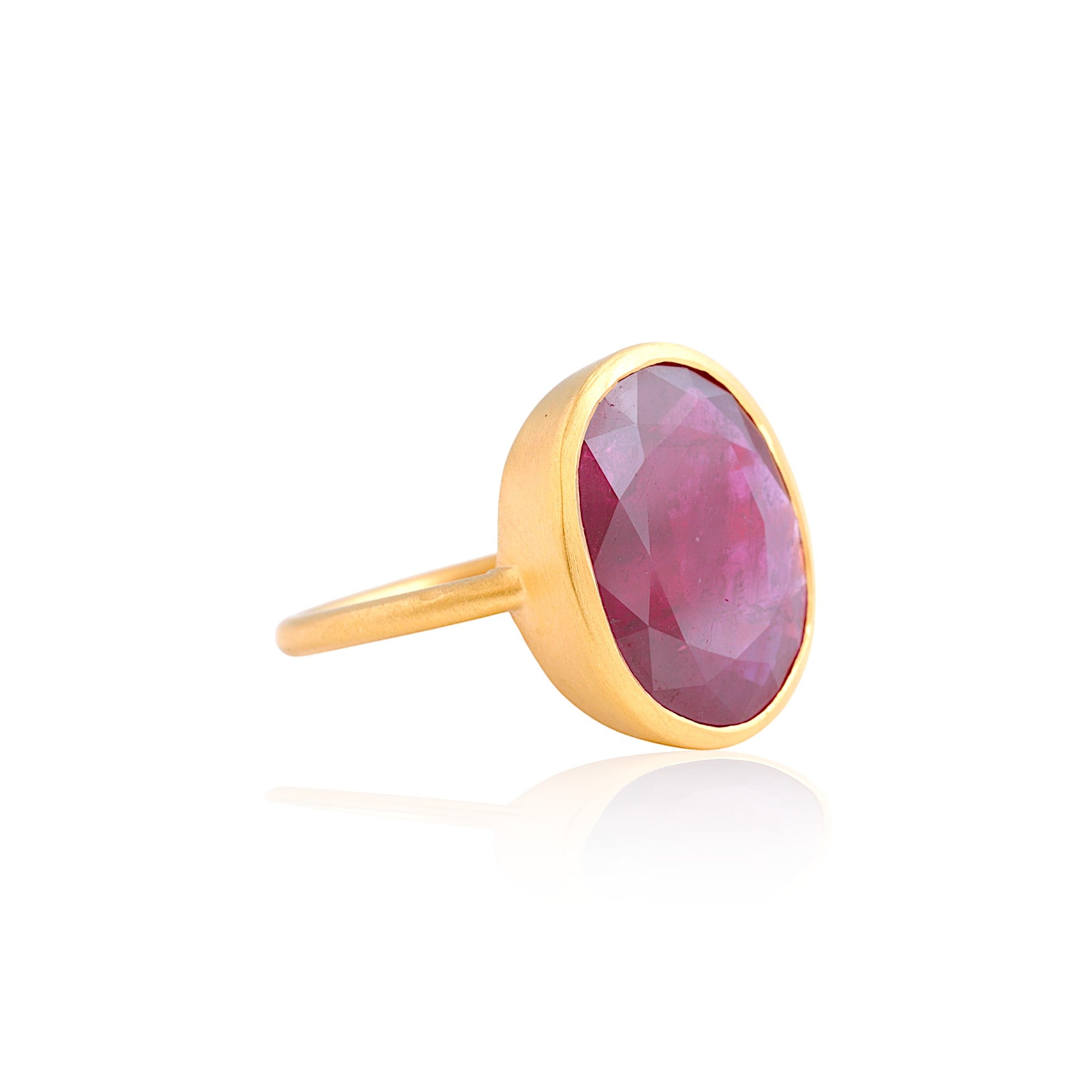 Blood Red Ruby Signet Ring