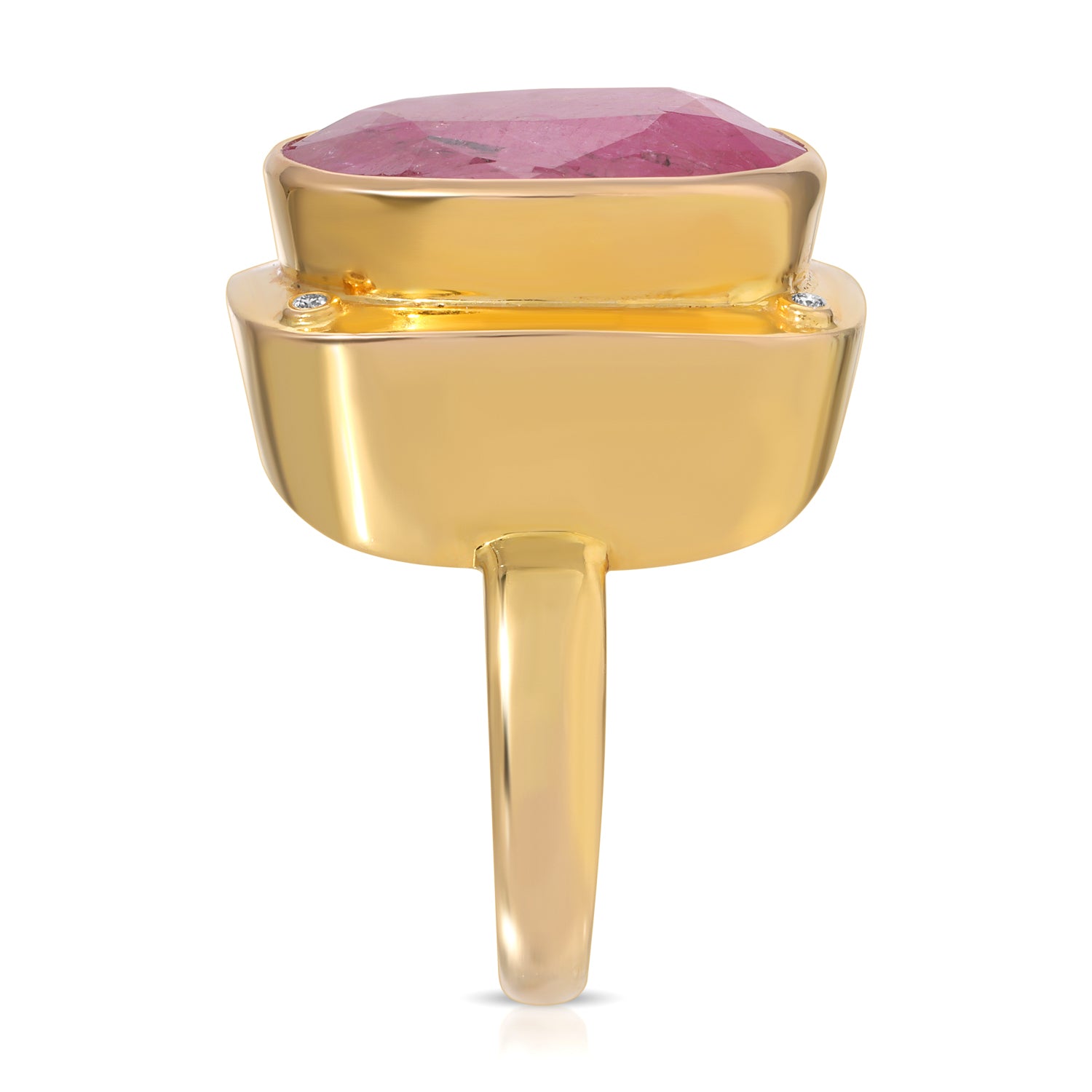 Burmese Pink Sapphire Diamond Cocktail Ring