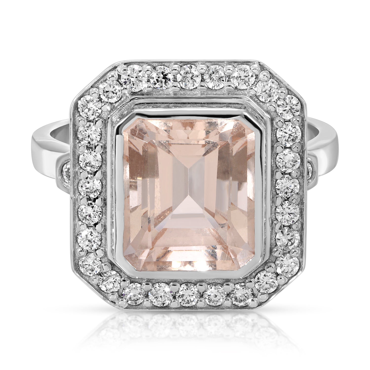 Pink Morganite Diamond Dress Ring