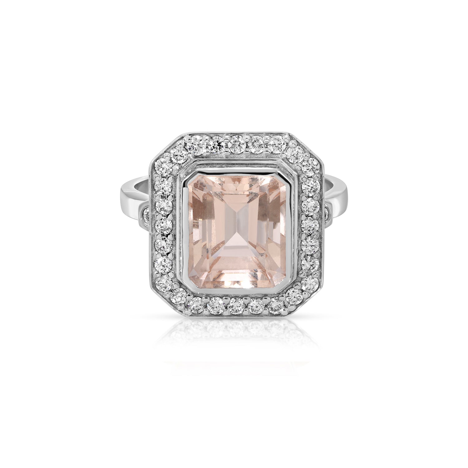 Pink Morganite Diamond Dress Ring