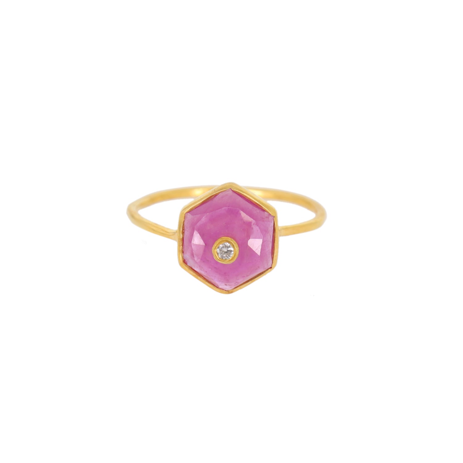 Pink Sapphire Diamond DBD Ring