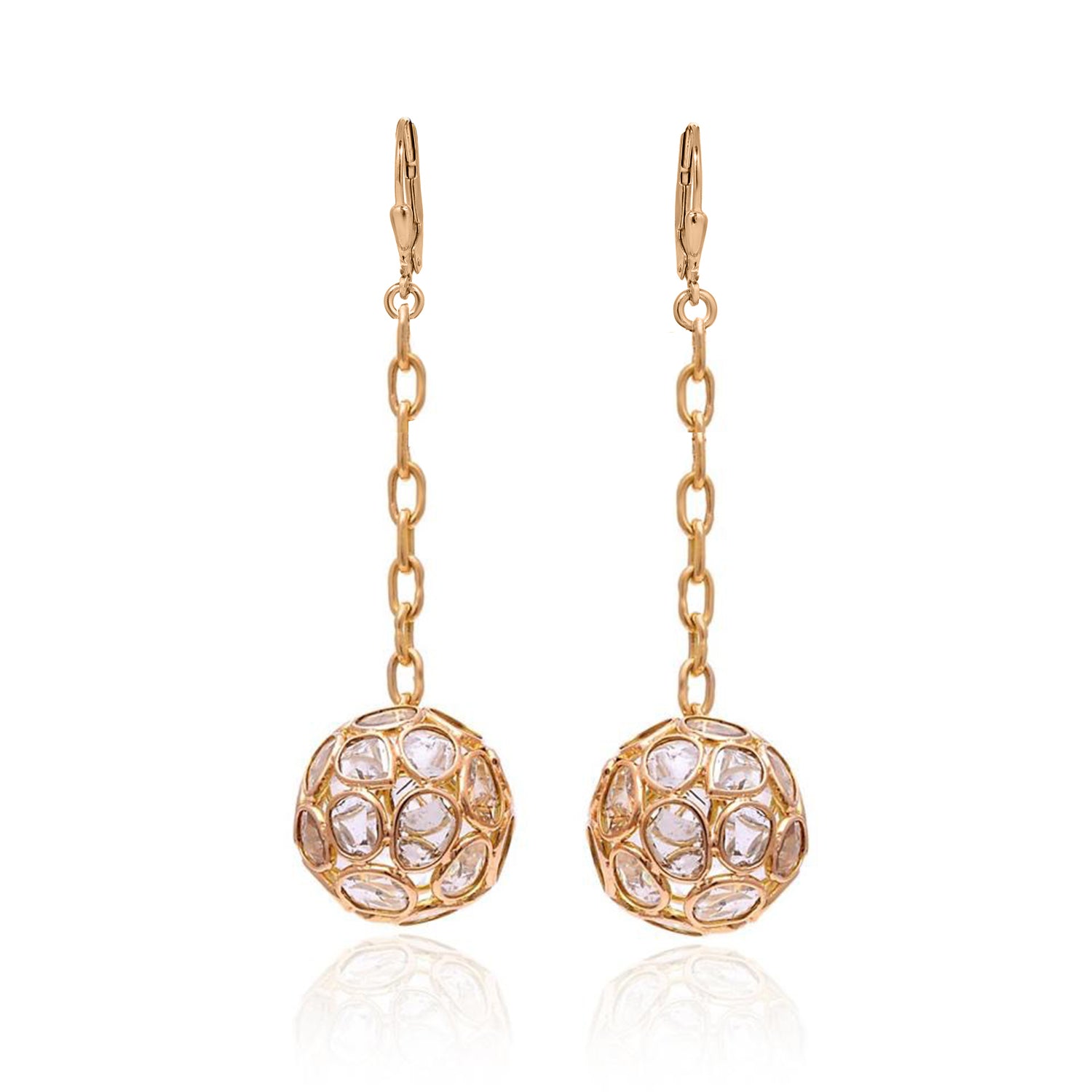 Diaphanous Disco Ball Drop Earrings