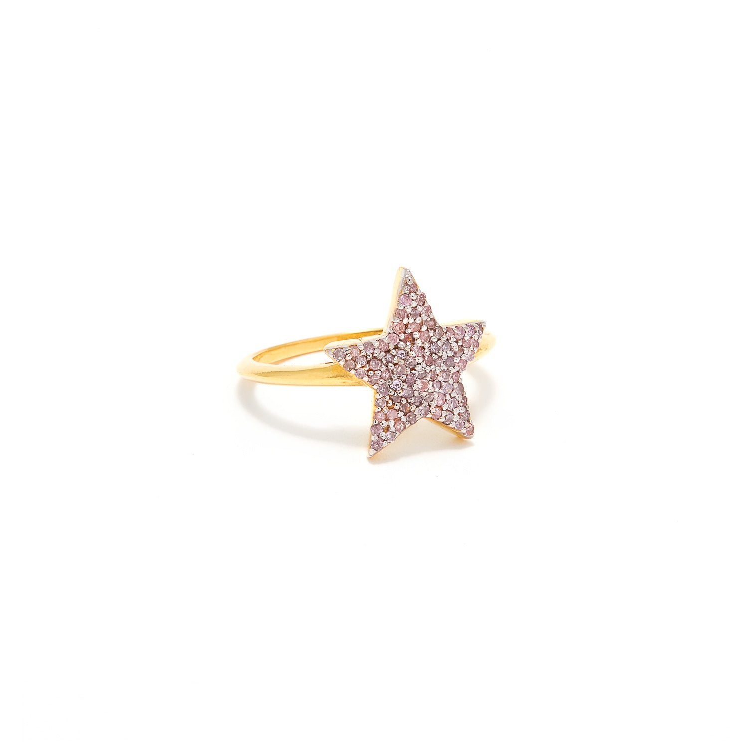 Pink Diamond Star Ring-Ring-Jaipur Atelier