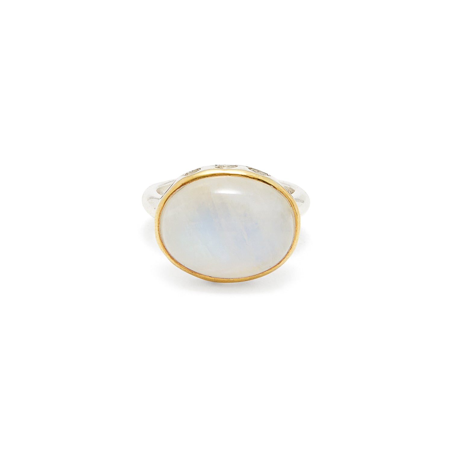 Rainbow Moonstone Rani Ring